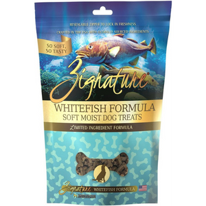 Zignature Whitefish Formula Soft and Chewy Dog Treats 4 oz