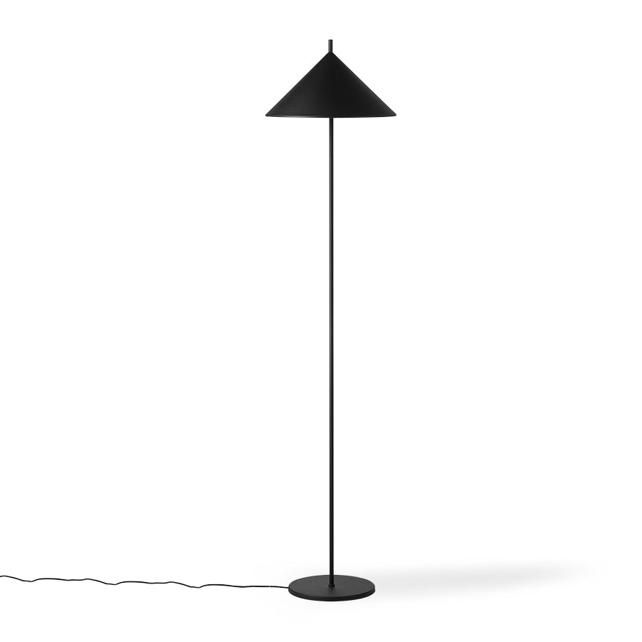 metal triangle floor lamp - matt black