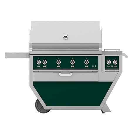 Hestan 60 Deluxe Outdoor 42 Grill With Double Side Burner With Color & Burner Options