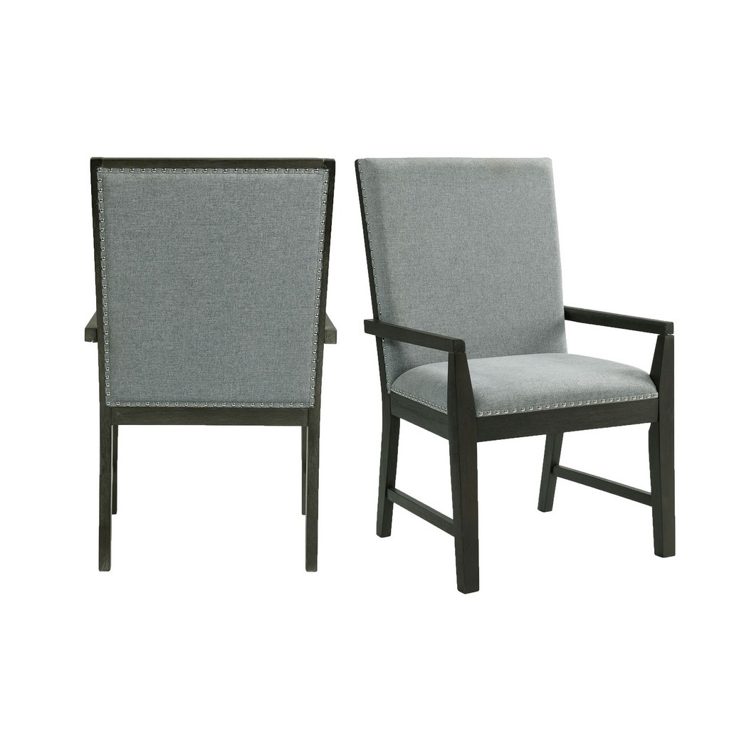 Picket House Furnishings Holden Standard Height Arm Chair Set in Gray - Picket House Furnishings DDV100AC