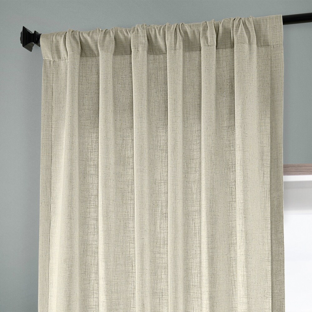 Exclusive Fabrics Heavy Faux Linen Curtain (1 Panel)