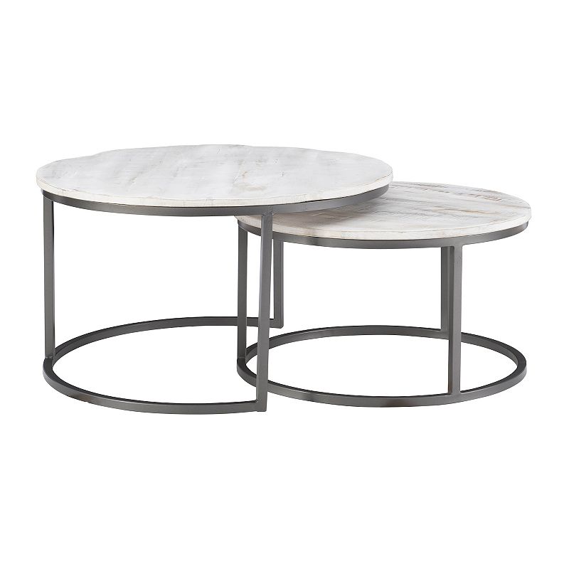 Linon Weston Nesting Coffee Table 2-Piece Set