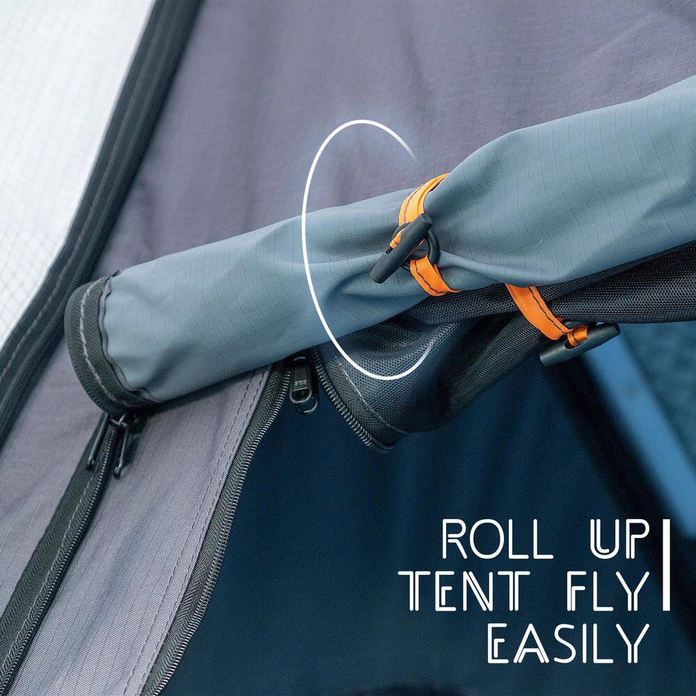 2-People Triangle Black Hard Shell Aluminum Car Roof Tent Gray S01CUU339