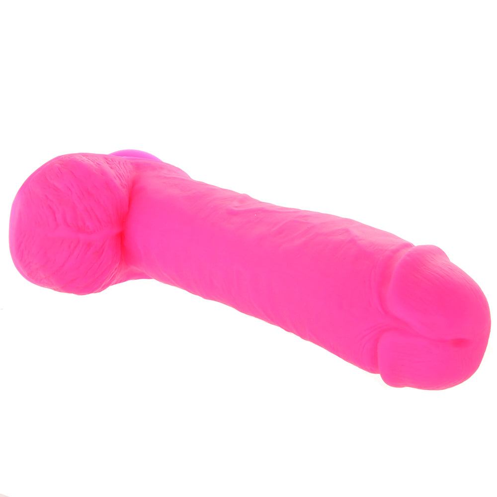 Neo Elite 11 Inch Silicone Ballsy Dildo in Pink