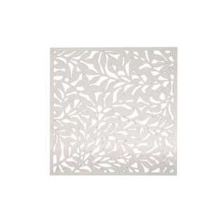 Matrix Rambler 35.4 in. x 35.4 in. Swiss Coffee Recycled Polymer Decorative Screen Panel Wall Decor and Privacy Panel B-RA9090-WH-D