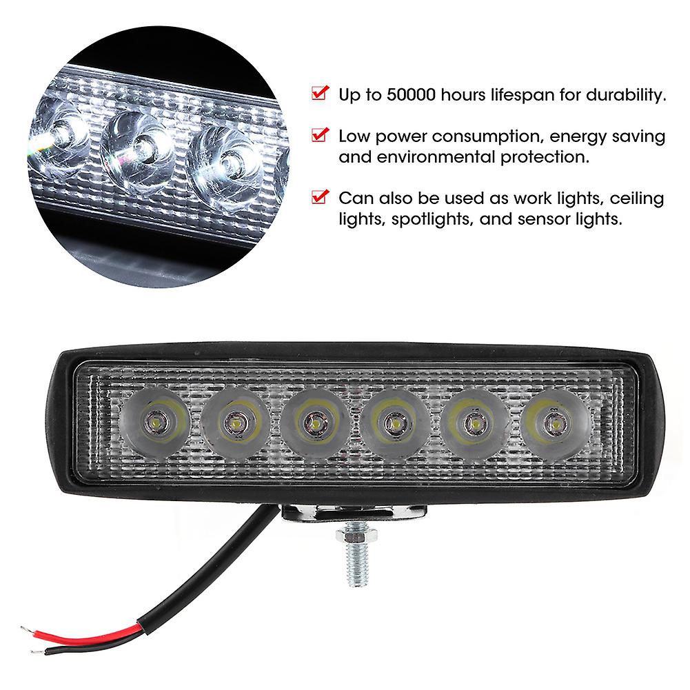 18w 800lm Work Light 6led Fog Lamp Bar For Motorcycle Off Road Car Truck