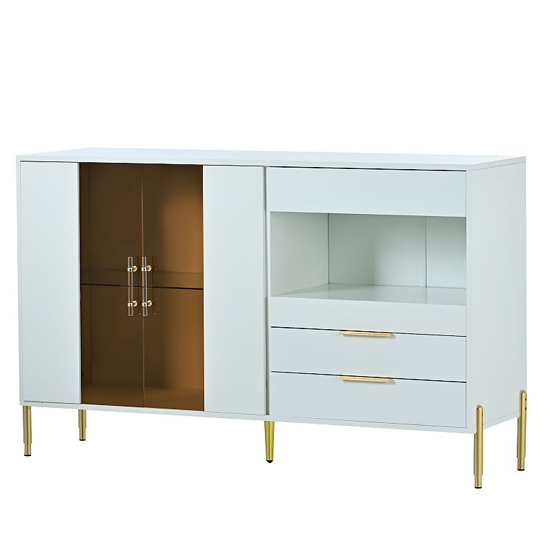 Merax Light Luxury Modern Storage Cabinets