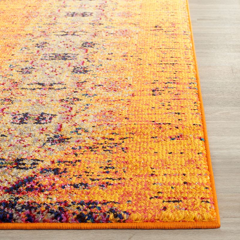 Safavieh Monaco Distressed Orange Geometric Rug