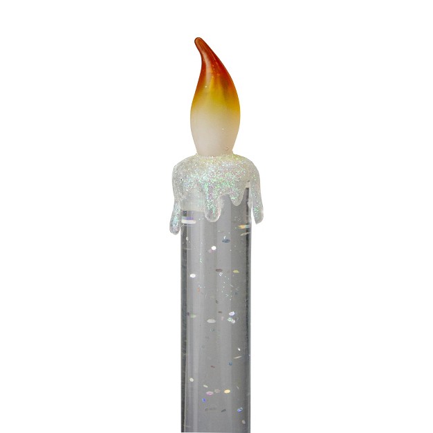 Northlight Glittered Led Flameless Christmas Candle 9 25 Inch