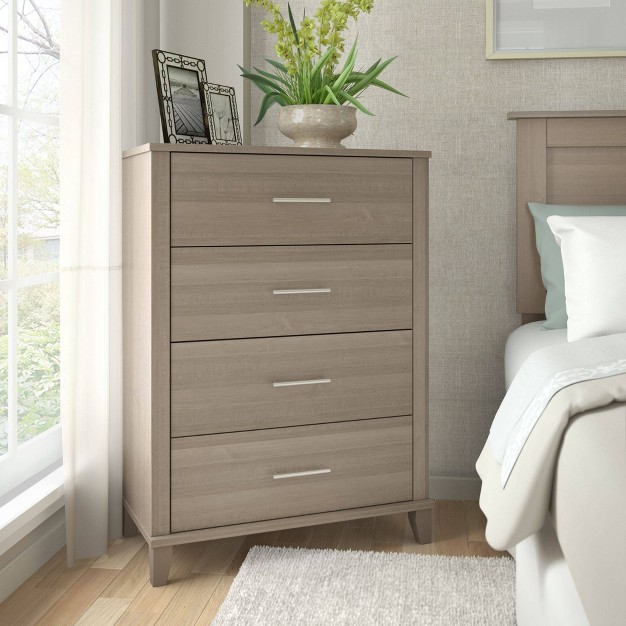 Somerset 4 Drawer Dresser Ash Gray Bush Furniture