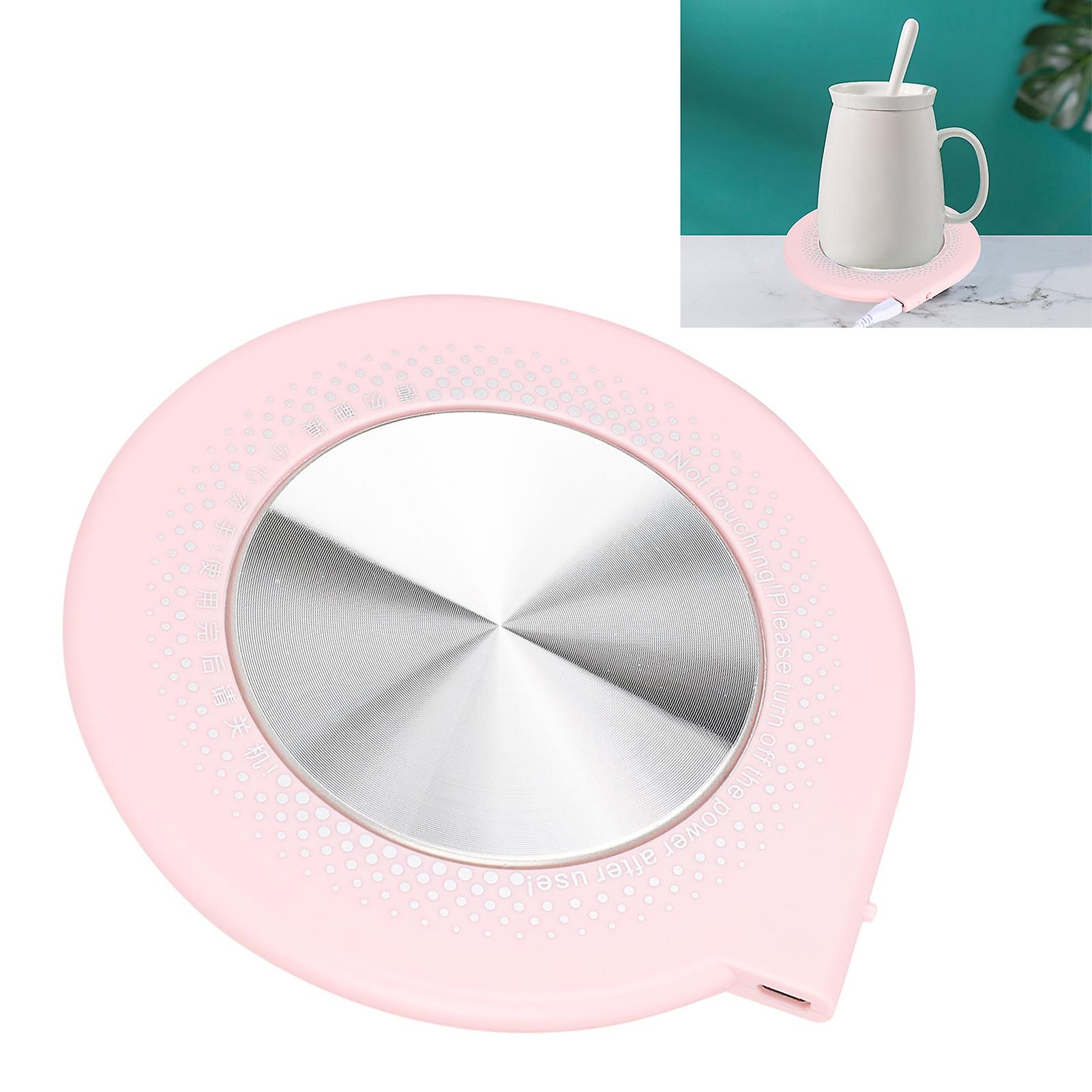 55℃ Multifunctional USB Cup Mug Insulation Mat Desktop Insulation Pad Coaster (Pink)