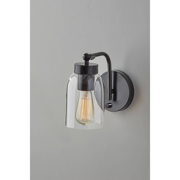 Bristol Wall Lamp Black Adesso