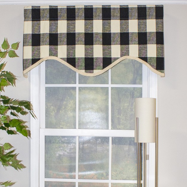 Rod Pocket Valance 50 quot X 17 quot Black By Rlf Home