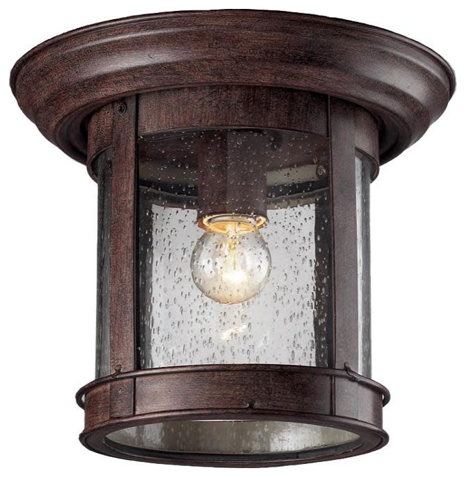 Bellevue ZCF48615 Alimentus 10 quotW Flush Mount Drum Outdoor Ceiling   Outdoor Flush mount Ceiling Lighting   by Buildcom  Houzz