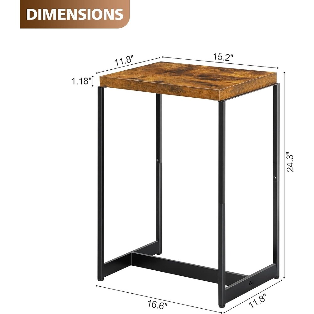 2 Tier Narrow End Side Table   1 PCS