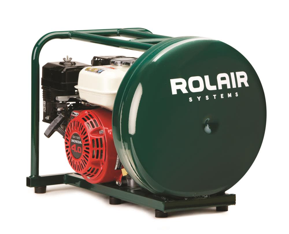 Rolair 4 HP Honda 4.6 CFM@90PSI 4.5 Gall Vertical Pancake Tank Compressor GD4000PV5H from Rolair