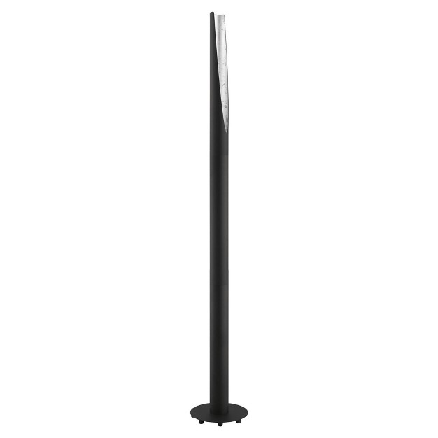 1 light Barbotto Floor Lamp Matte Black silver Eglo