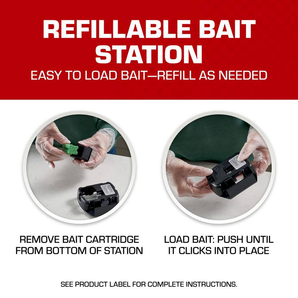 TOMCAT Mouse Killer Child and Dog Resistant Refillable Station 0372110