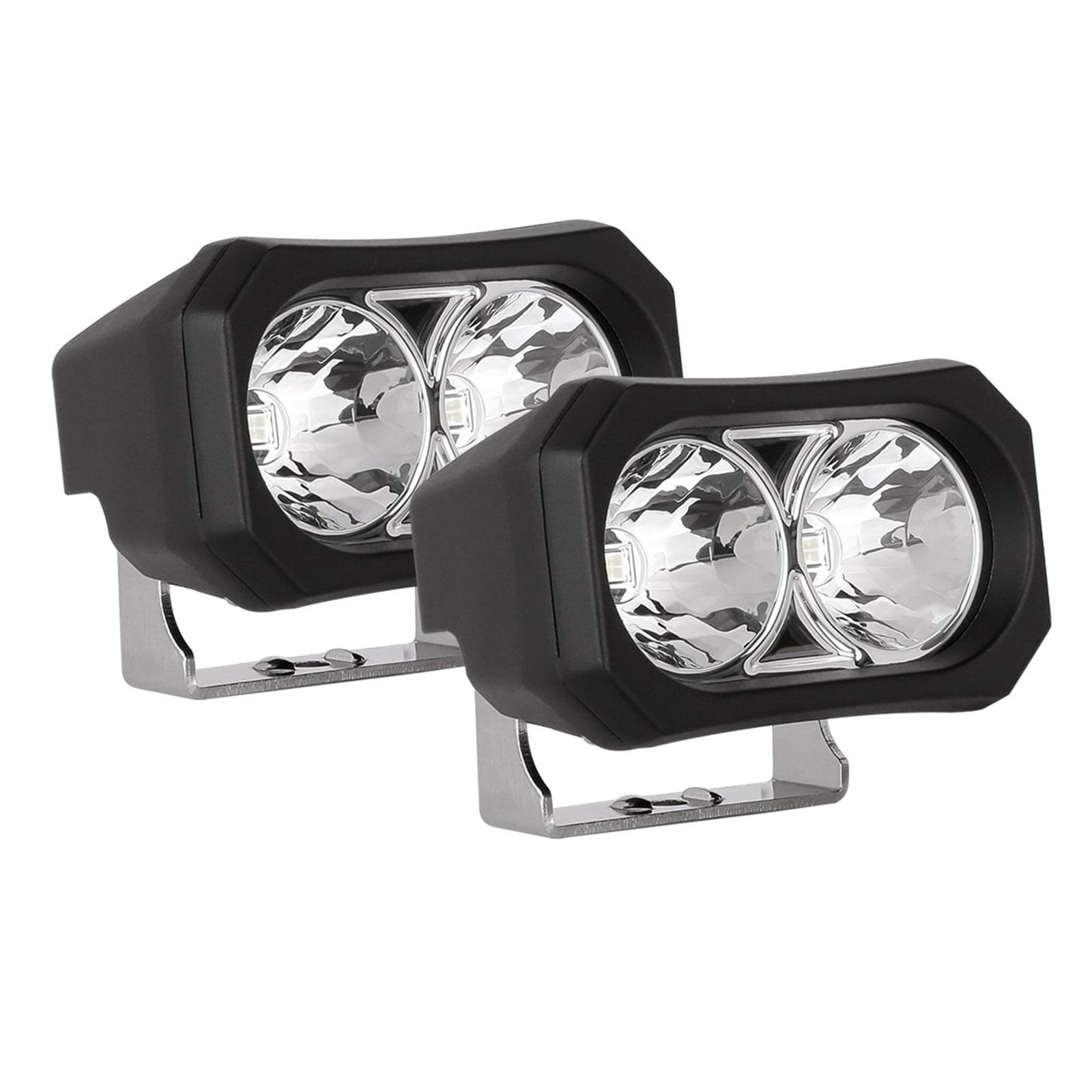 Biglion.x 4 inch Pair 100W LED Off Road Lights Boat Light Bar Flood Beam Driving Work Auto Fog Lights LED Cube Pods 11800LM Waterproof Motorcycle Truck Car Universal