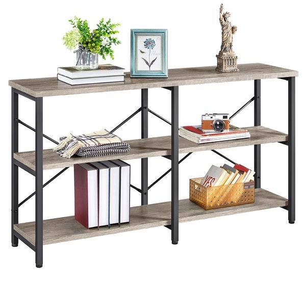 Yaheetech 3 Tiers Industrial Sofa Table Metal Frame Console Table