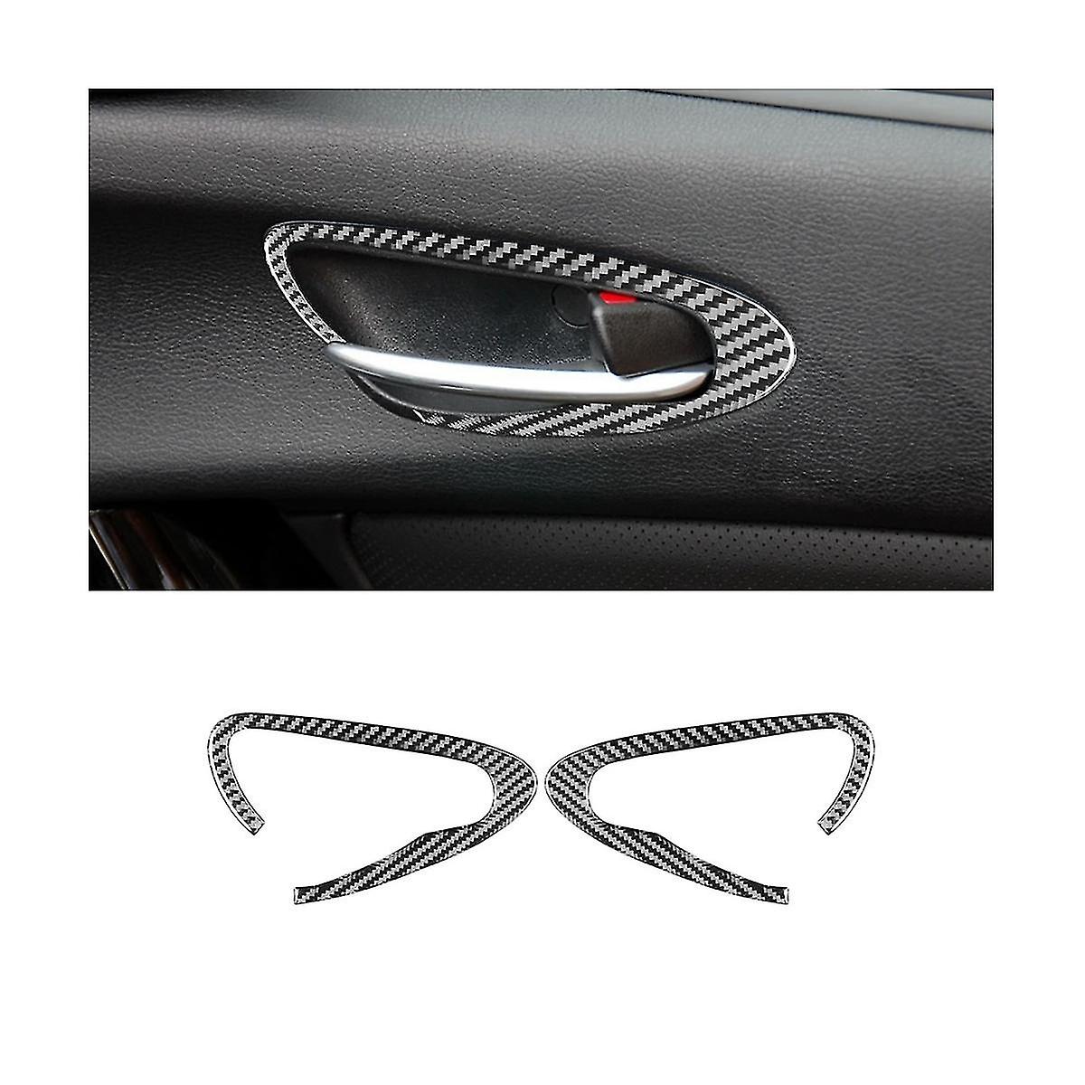 For Rx8 -8 2004-2008 Carbon Fiber Inner Door Handle Trim Stickers Car Interior Accessories