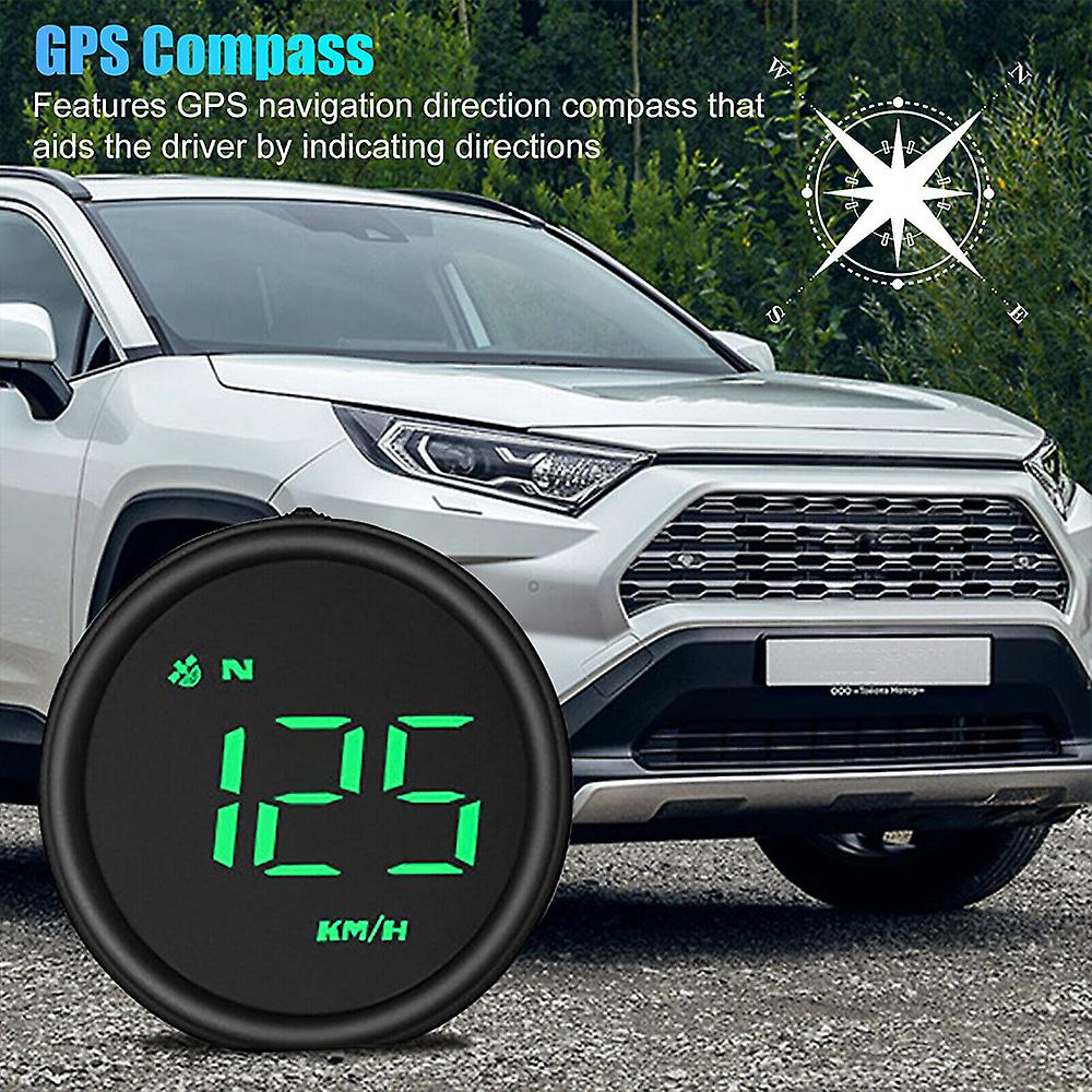 Car Gps Speedometer Head-up Display Digital Hud Compass Overspeed Warning Alarm