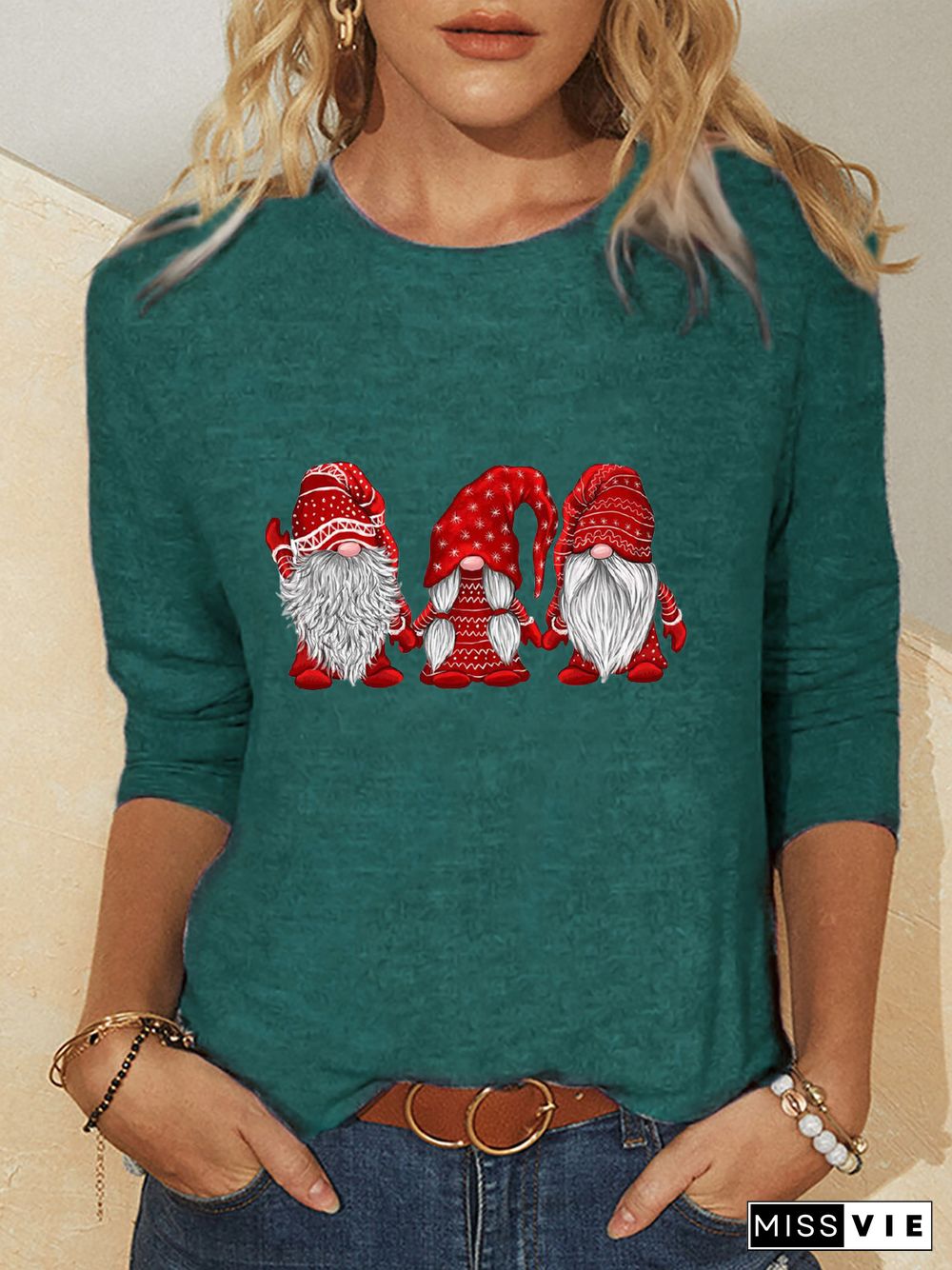 Plus size Casual Christmas T-shirt