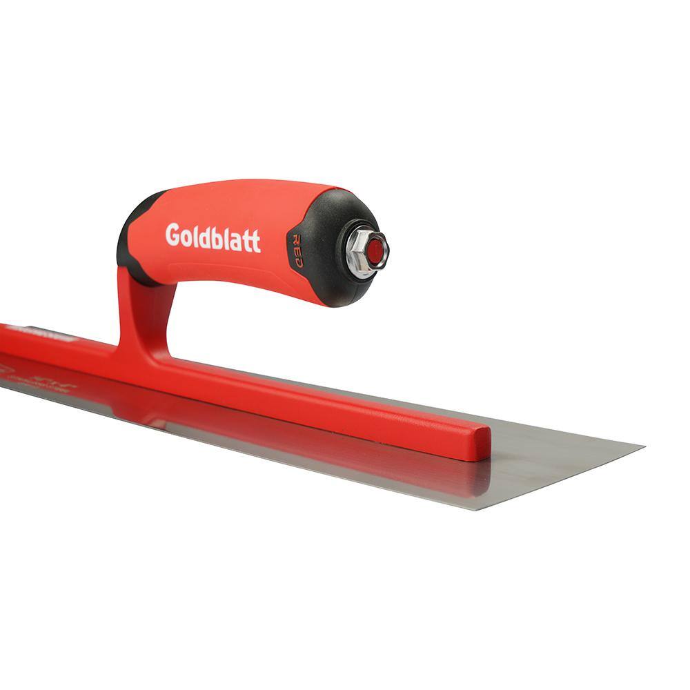 Goldblatt RED SINCE 1885 14 in. x 4 in. Pro Steel Finishing Trowel G16113