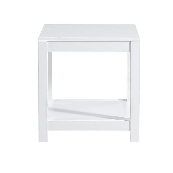 Simple Side Table， 2-Tier Small Space End Table， Modern Night Stand， Sofa Table， Side Table with Storage Shelve