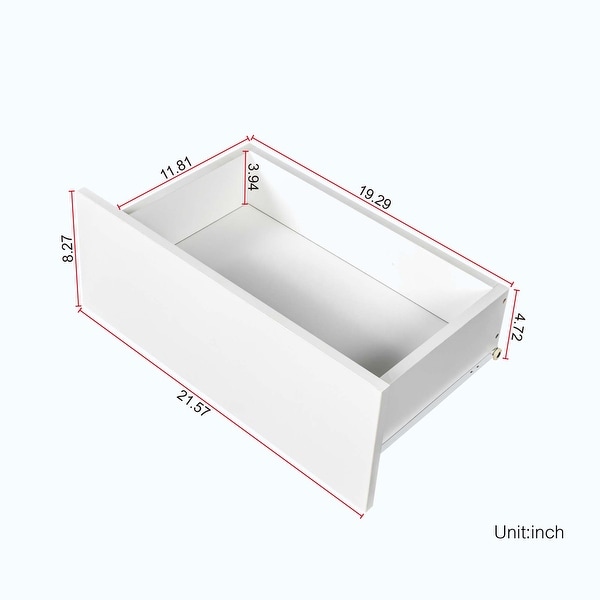 Modern High gloss UV Night Stand with 2 drawers and LED lights