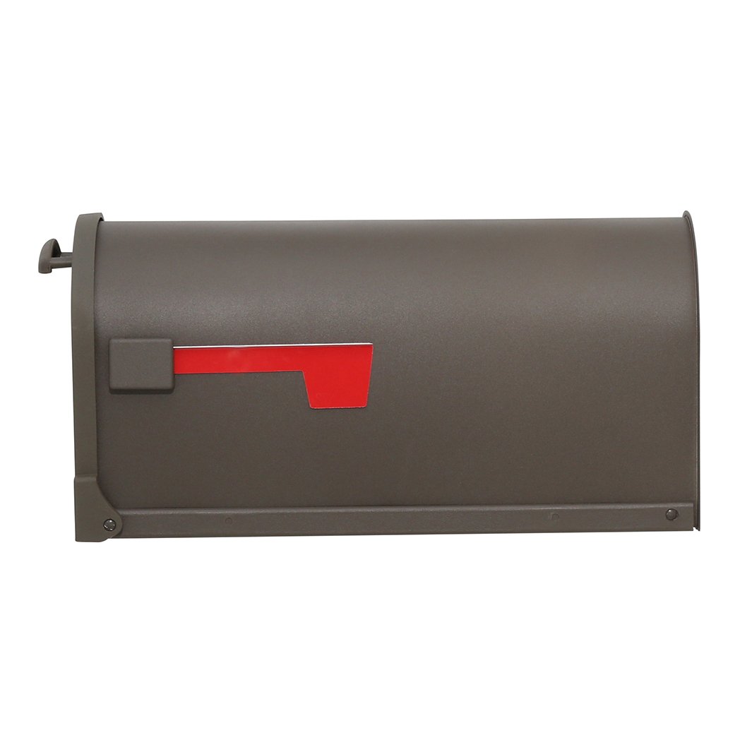 Gibraltar Mailboxes Arlington Large， Steel， Post-Mount Mailbox， Bronze， AR15T000