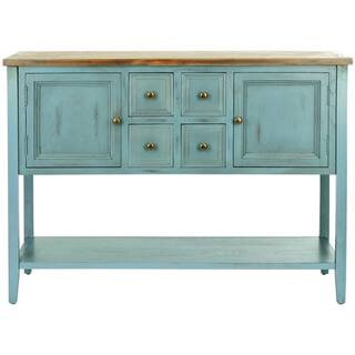 SAFAVIEH Charlotte BlueBrown Buffet Storage Console Table AMH6517B