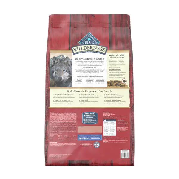 Blue Buffalo Wilderness 28 lb Rocky Mountain Red Meat with Grain High Protein Adult Dry Dog Food