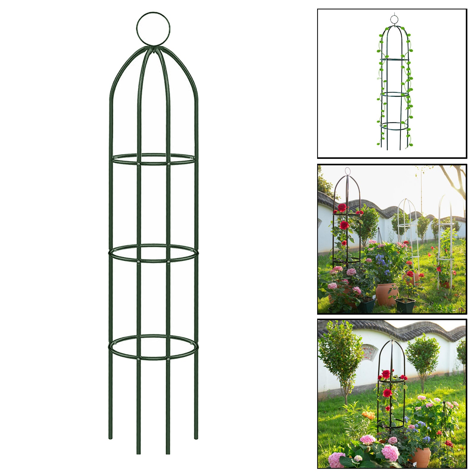 Wedding Arch Stackable Plants Vines Arbor for Ceremony Vegetables Decorative 185X40CM Green