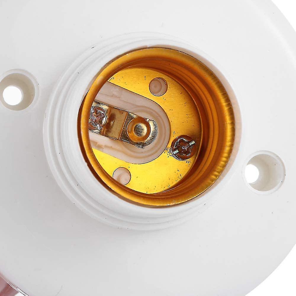 E27 Lamp Holder Plastic Screw Socket Wall Mounted Led Bulb Base Converter Adapter Holders For E27 Bulb Round Plastic Screw Socket For Light Bulb Socke