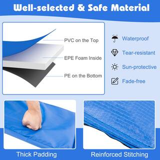 Gymax 12 ft. Trampoline Replacement Safety Pad Universal Trampoline Cover Blue GYM09618