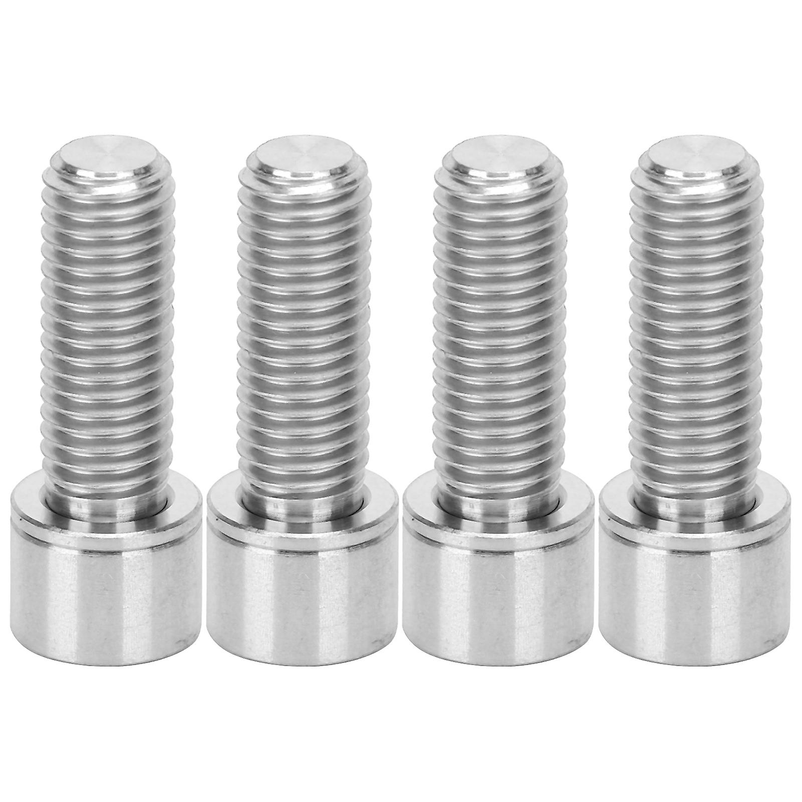 4pcs Bike Handlebar Stem Bolts Screw Bicycle Titanium Alloy Stem Inner Hex Screws M7x20mmtitanium Color