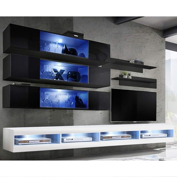 Fly J3 34TV Wall Mounted Floating Modern Entertainment Center