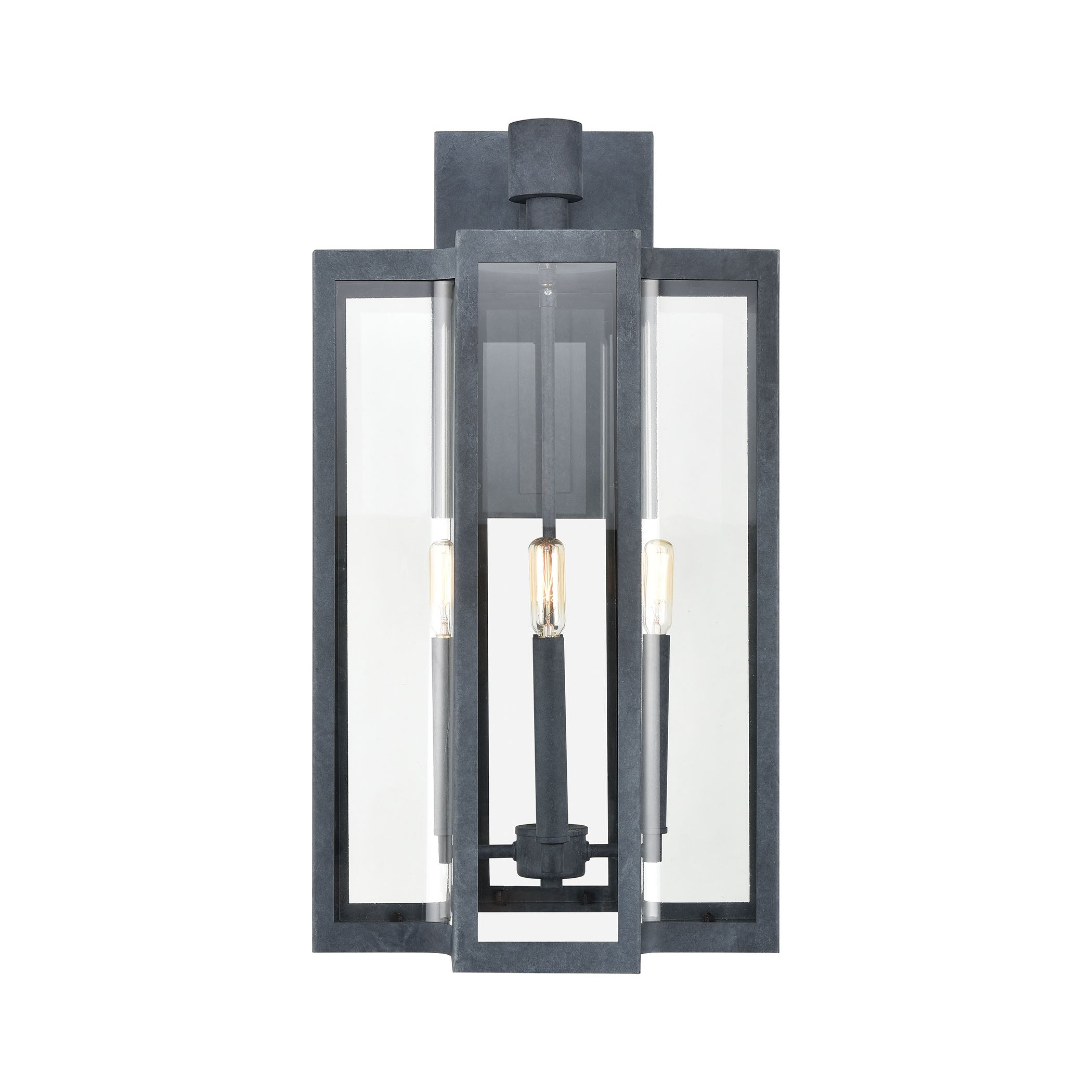 Bianca 4-Light Sconce in Aged Zinc with Clear