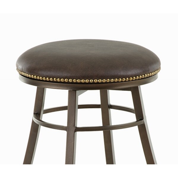 Copper Grove Tejeda Backless Metal Swivel Counter or Bar Stool