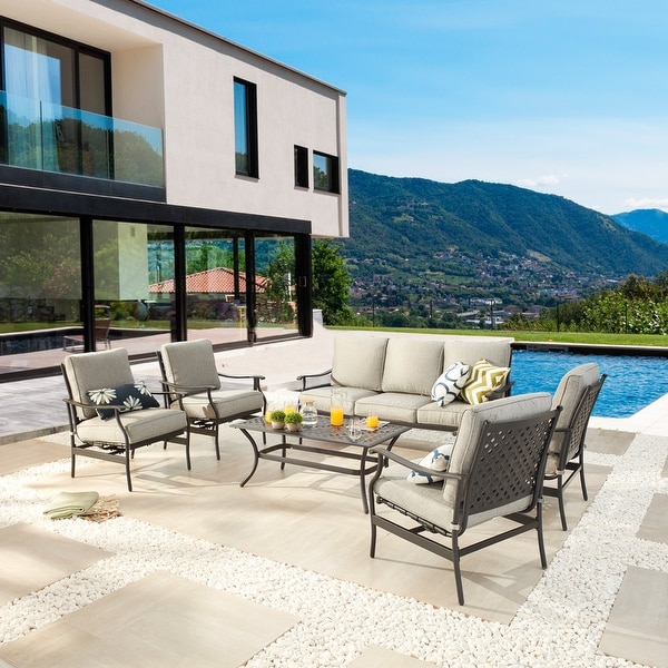 Patio Festival 6Piece Outdoor Metal Sofa Seating Set