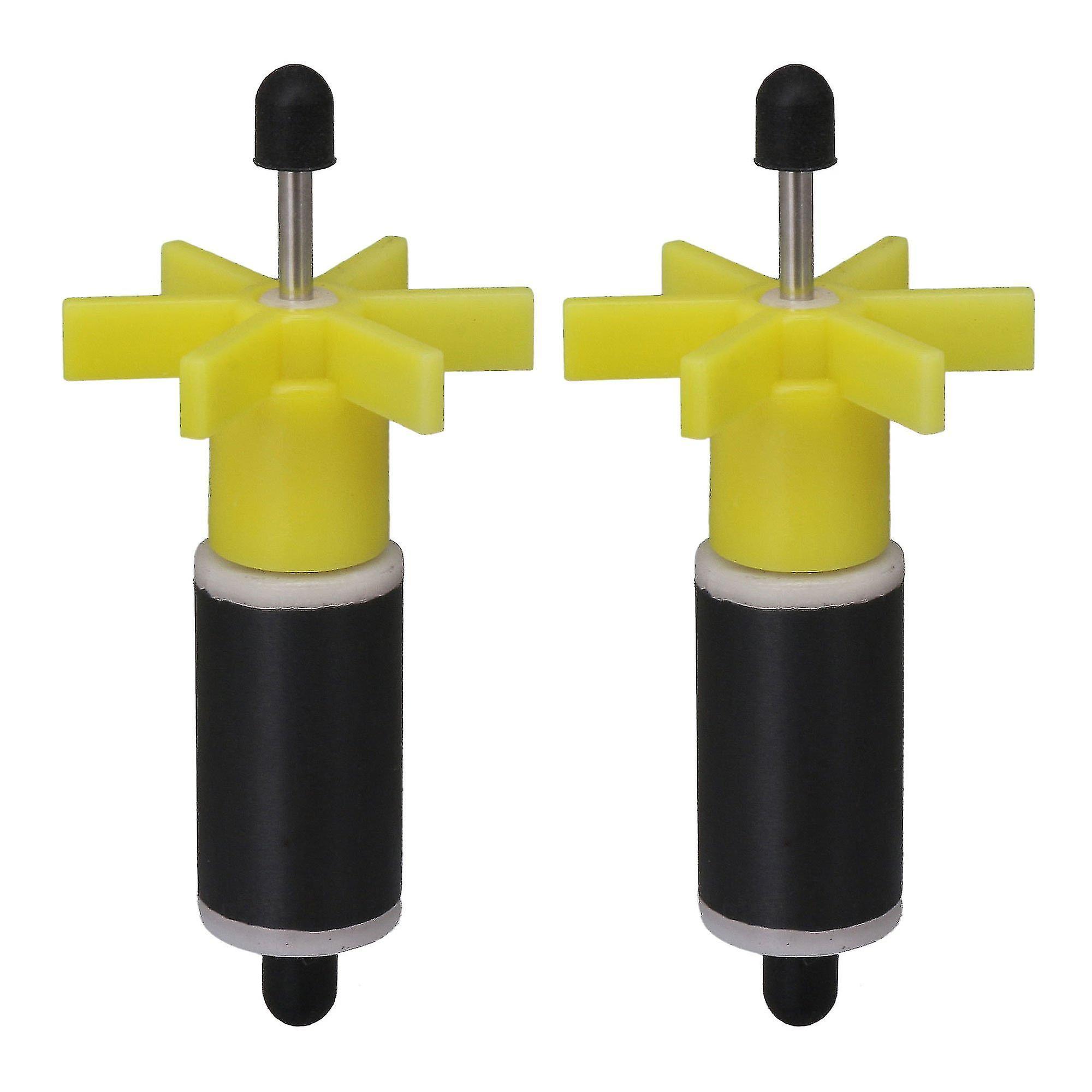 2 Pcs 16mm Submersible Pump Rotor Filter Impeller For Aquarium Garden Pool Yellow-wtake