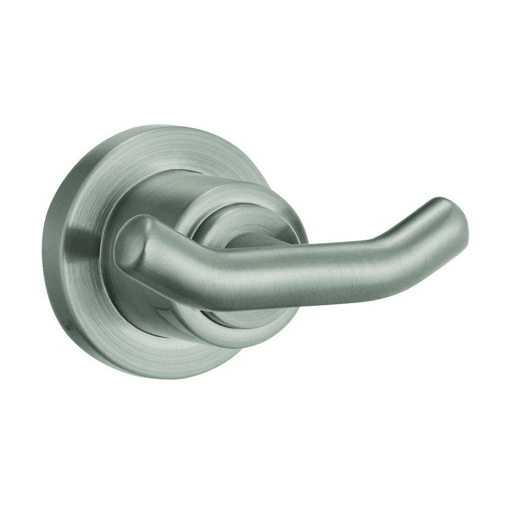 Design House Geneva Double Robe Hook in Satin Nickel 560342