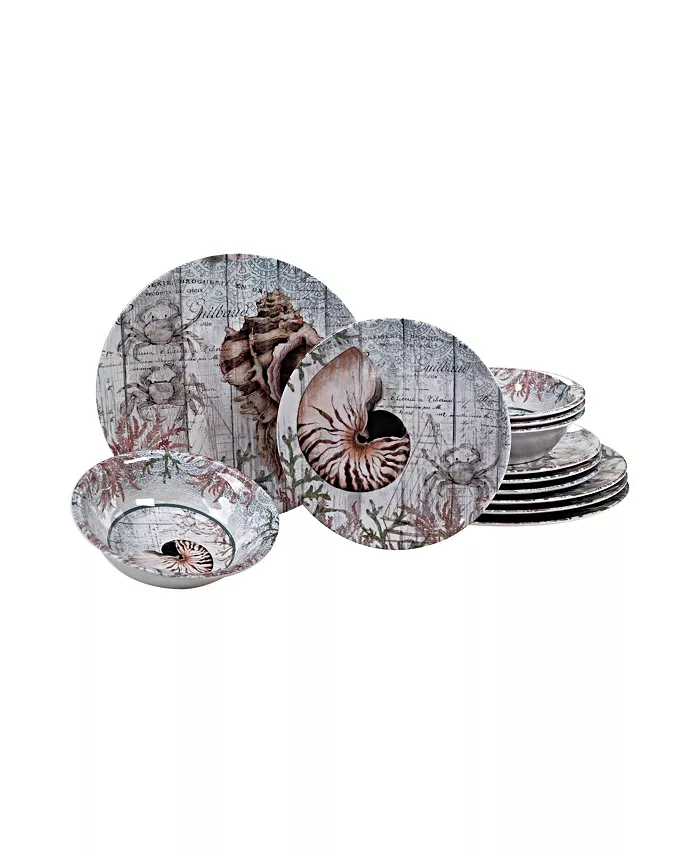 Certified International Sanibel Melamine 12 Piece Dinnerware Set