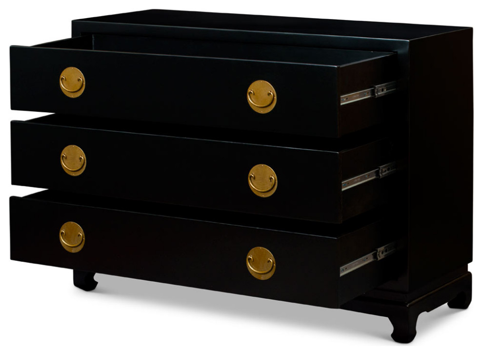 48 quotBlack Elmwood Chinese Ming Chest of Drawers   Asian   Accent Chests And Cabinets   by China Furniture and Arts  Houzz