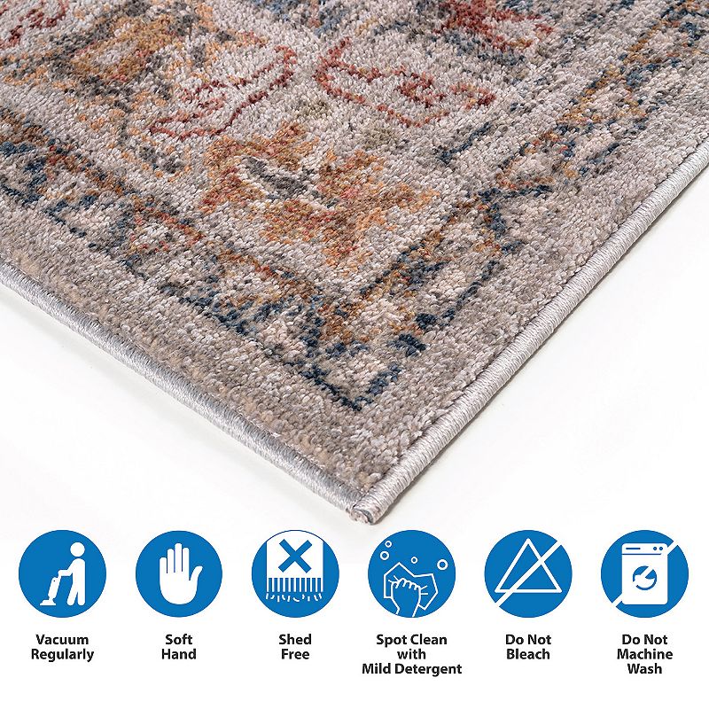 Madison Park Audrey Vintage Medallion Woven Area Rug