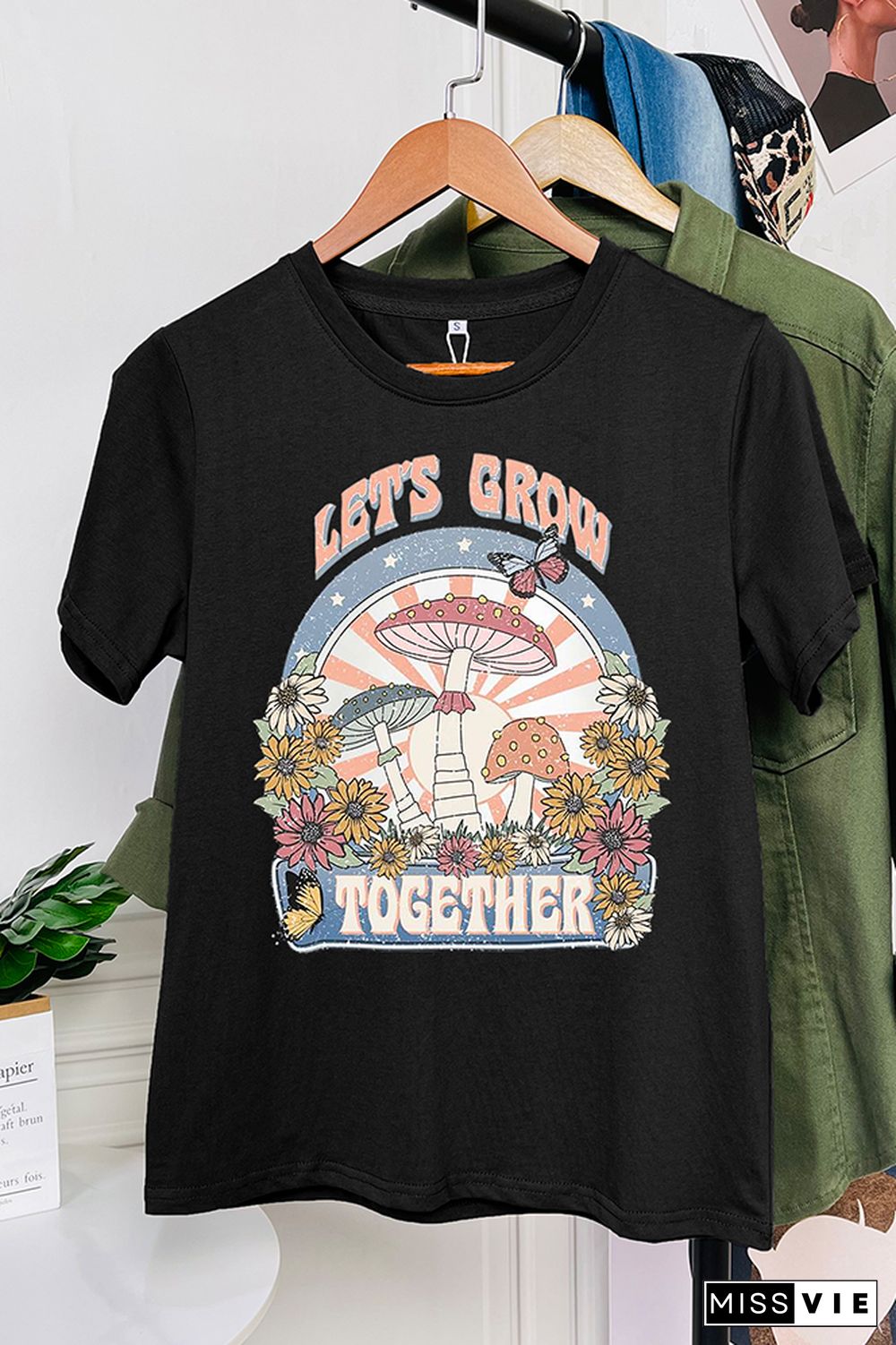 Let's Grow Together Short Sleeve Graphic Tee Wholesale