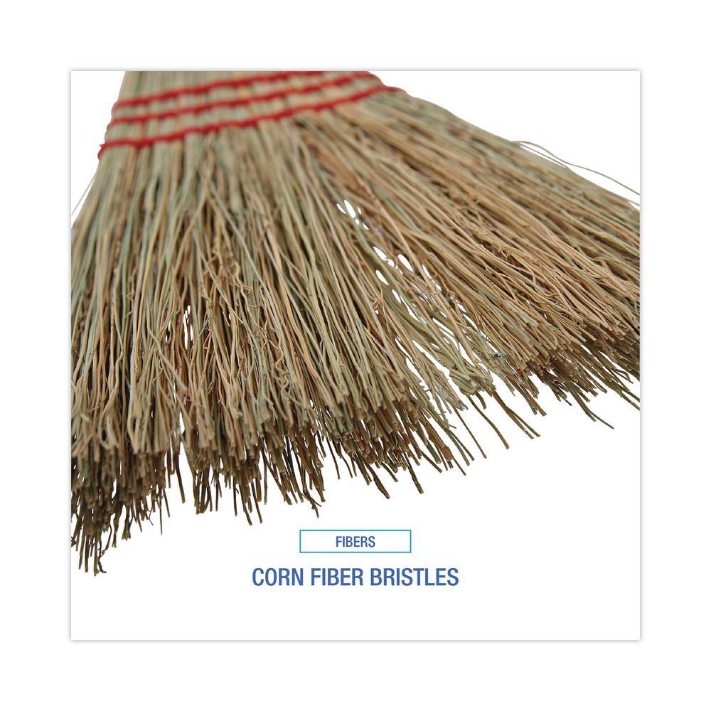 Boardwalk 39 in. RedYellow Fiber Bristles LobbyToy Corn Broom Corn with Wood Handle (12Carton) BWK951TCT