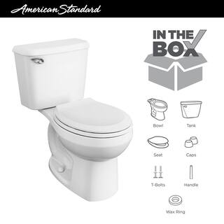 American Standard Reliant 10 in. Rough-In 2-piece 1.28 GPF Single Flush Round Toilet in White Seat Included (4-Pack) 3332DB101CR4020