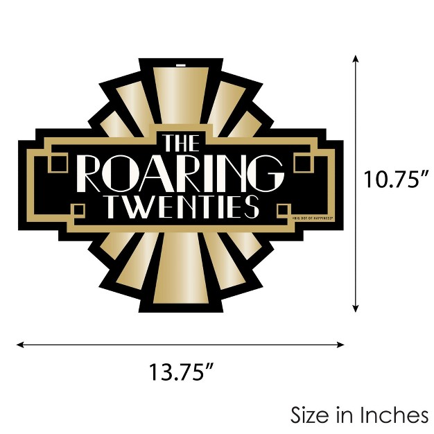 Big Dot Of Happiness Roaring 20 x27 s Hanging Porch 1920s Art Deco Jazz Party Outdoor Decorations Front Door Decor 1 Piece Sign